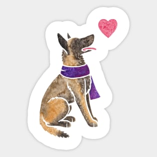 Watercolour Malinois Sticker